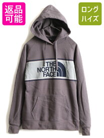 【4/20 24h限定 P4倍&10%OFF!】 US企画 ■ ノースフェイス プリント スウェット フード パーカー ( レディース S ) The North Face アウトドア トレーナー プルオーバー 灰| 古着 中古 日本未発売 USモデル ノース 裏起毛 ロゴパーカー フードパーカー プリントパーカー ス