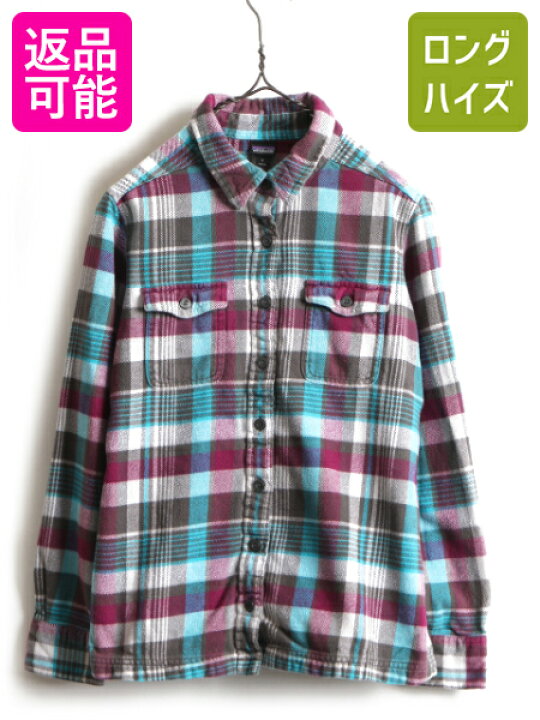 patagonia パタゴニア ヘンプ シャツ パタロハ 開襟 麻 提げ チェック L