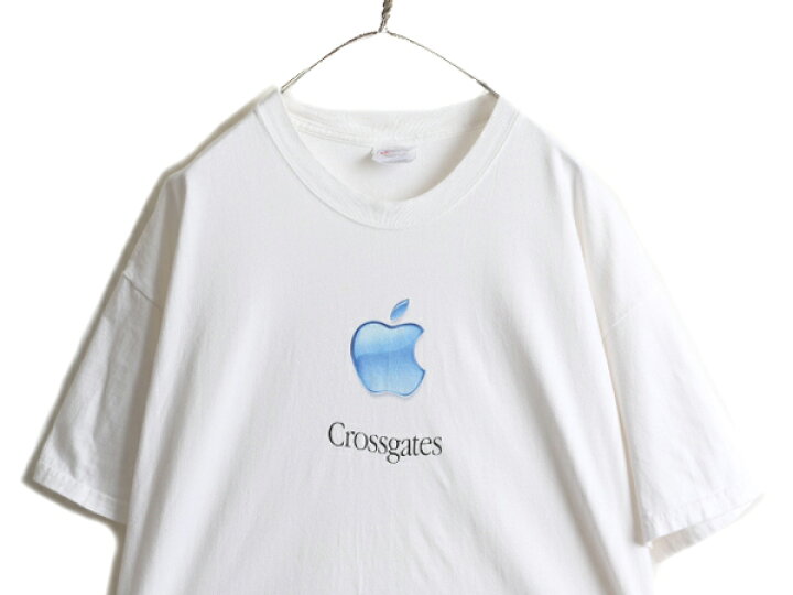 楽天市場】00s ☆ APPLE 両面 ロゴ メッセージ プリント 半袖 Tシャツ 