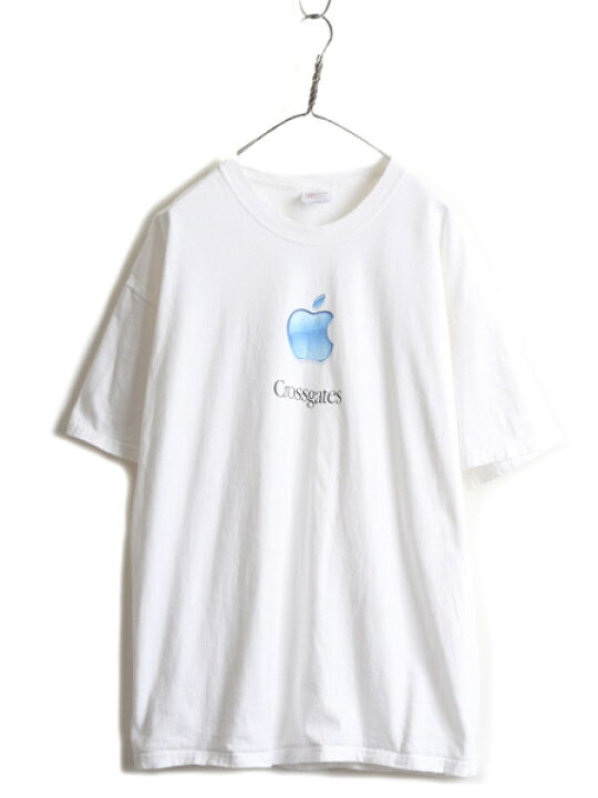 楽天市場】00s ☆ APPLE 両面 ロゴ メッセージ プリント 半袖 Tシャツ  