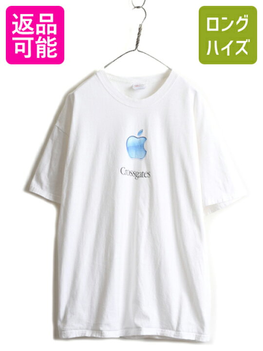 楽天市場】00s ☆ APPLE 両面 ロゴ メッセージ プリント 半袖 Tシャツ 