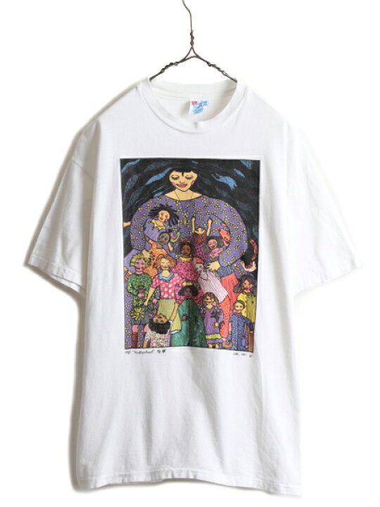 楽天市場】90s USA製 ☆ アート プリント 半袖 Tシャツ メンズ L / 90  