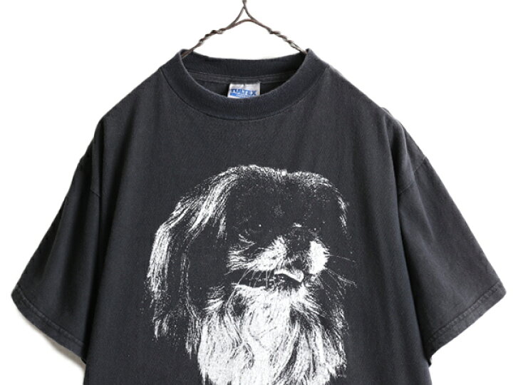 楽天市場】90s ☆ アニマル ペキニーズ プリント 半袖 Tシャツ 