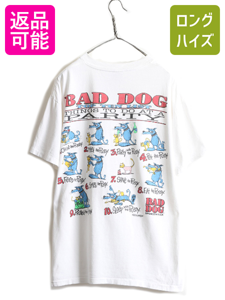 楽天市場】90s USA製 ☆ BAD DOG 両面 プリント 半袖 Tシャツ メンズ L 
