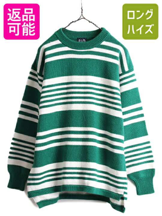 楽天市場】90s □ OLD GAP マルチ ボーダー 長袖 コットン ニット 