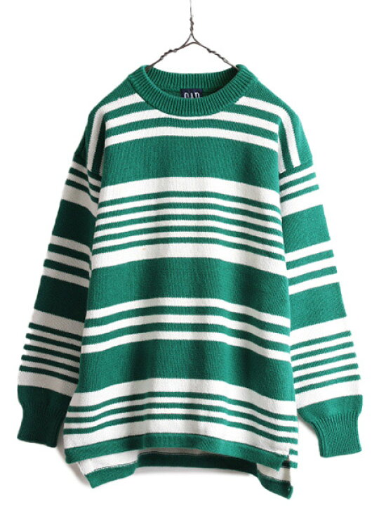 楽天市場】90s □ OLD GAP マルチ ボーダー 長袖 コットン ニット 