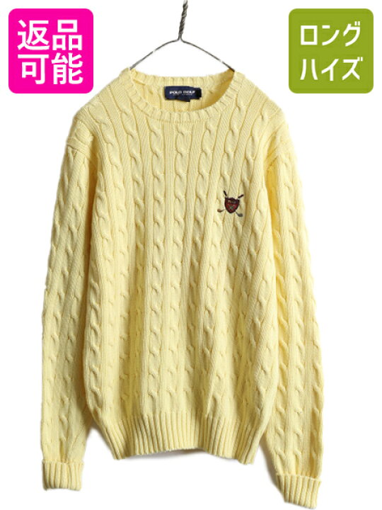 楽天市場】90s □ ポロ ゴルフ ラルフローレン コットン ケーブル 
