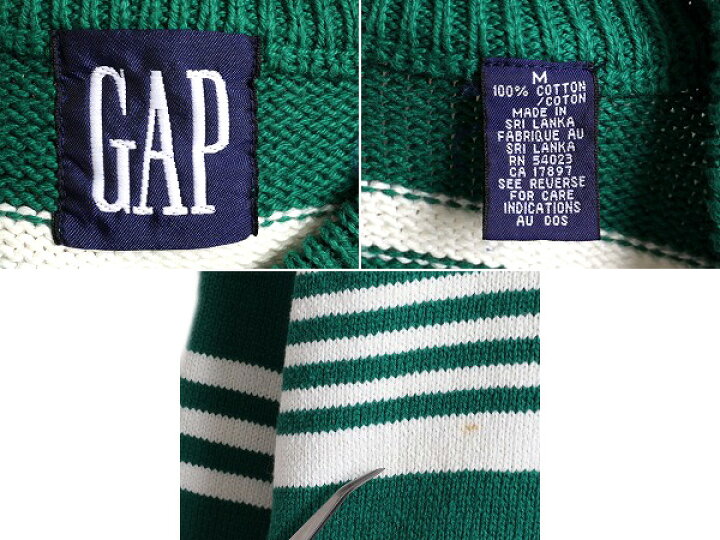 楽天市場】90s □ OLD GAP マルチ ボーダー 長袖 コットン ニット 