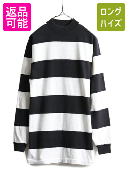 楽天市場】90s USA製 □ CROSS CREEK ボーダー モックネック 長袖 T 