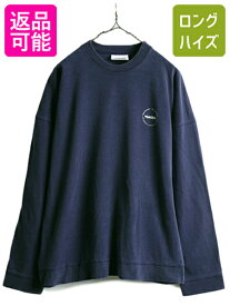 00s USA製 ■ バイアコム 企業ロゴ プリント 長袖 Tシャツ ( メンズ L 程) 古着 00年代 オールド viacom ロンT ヘビーウェイト 企業物 紺 | 中古 00's アメリカ製 米国製 長袖Tシャツ ビッグシルエット 当時物 ロングスリーブ ワンポイント ロゴTシャツ ネイビー アメカジ