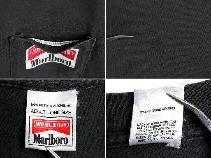 楽天市場】90s USA製 ☆ マルボロ 両面 プリント ポケット付き Tシャツ 