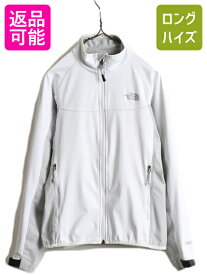 【6/2 10%OFFクーポン 23:59まで!】 US企画 ■ ノースフェイス WIND STOPPER ソフトシェル ジャケット レディース S The North face ストレッチ ジャンパー アウトドア 2トーン| 古着 中古 日本未発売 ノース 白 灰 ホワイト グレー ブルゾン アウター ハイネック フルジッ