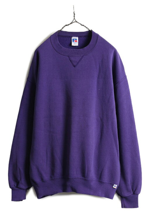 楽天市場】90s USA製 大きいサイズ XL □ ラッセル 無地 前V 