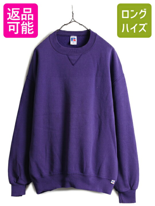 楽天市場】90s USA製 大きいサイズ XL □ ラッセル 無地 前V 