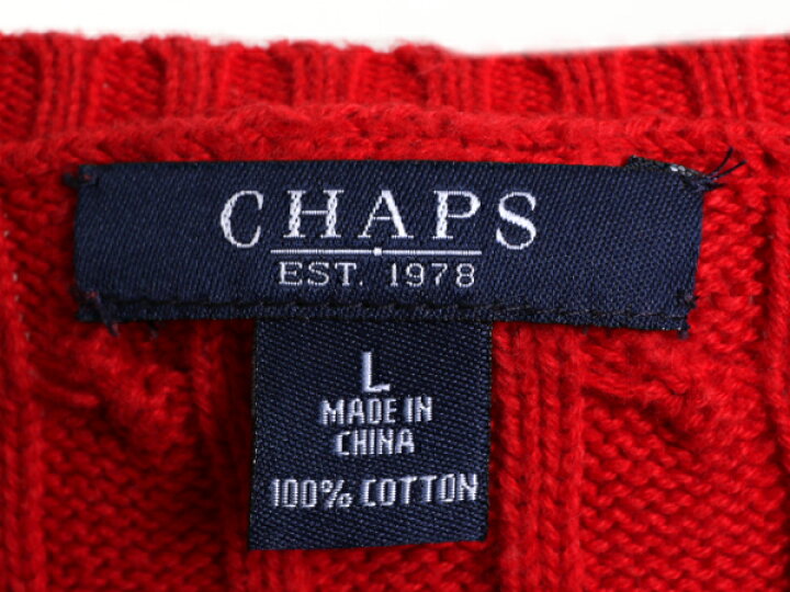 楽天市場】□ CHAPS ラルフローレン コットン ケーブル ニット 