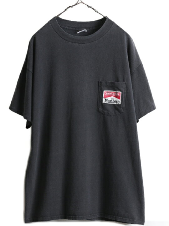 楽天市場】90s USA製 ☆ マルボロ 両面 プリント ポケット付き Tシャツ  