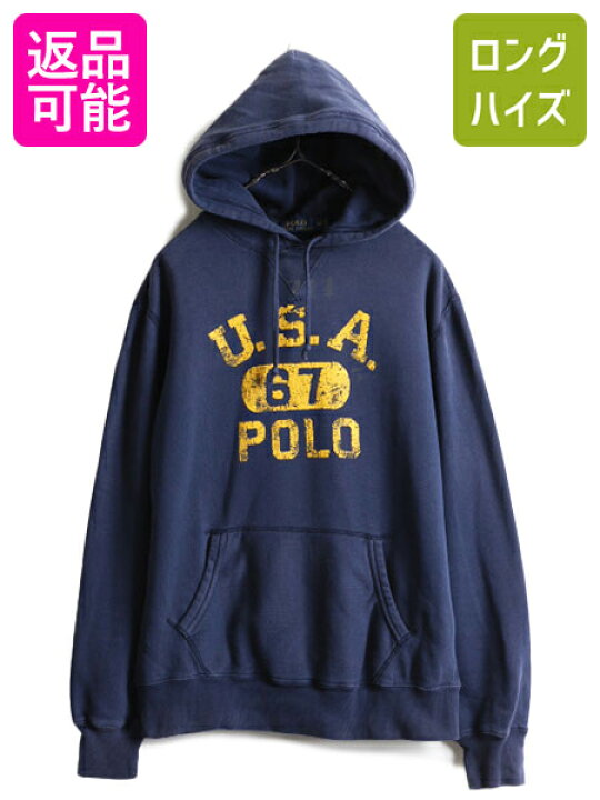 楽天市場】□ ポロ ラルフローレン 3段 プリント 前V スウェット  