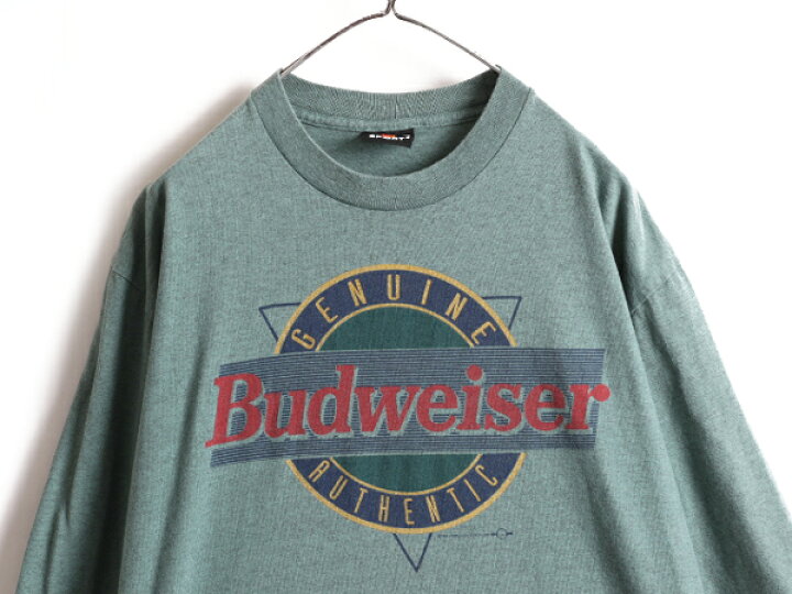 楽天市場】90s □ バドワイザー ロゴ プリント 長袖 Tシャツ メンズ L 
