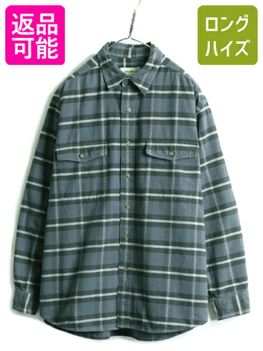 楽天市場】90s オールド □ エディーバウアー チェック ヘビー 