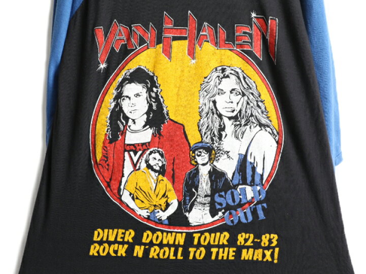 楽天市場】パキ綿 80s ☆ VAN HALEN ツアー 両面 プリント ベース 