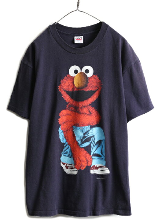楽天市場】90s USA製 ☆ エルモ 大判 プリント Tシャツ ( メンズ XL 