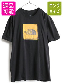 【4/20 24h限定 P4倍&10%OFF!】 大きいサイズ XL ■ ノースフェイス プリント 半袖 Tシャツ メンズ 古着 The North Face アウトドア 半袖Tシャツ プリントTシャツ ロゴT 黒| 中古 ノース ブラック 黒Tシャツ 黒T プリントT ロゴTシャツ カットソー ビッグロゴ クルーネック