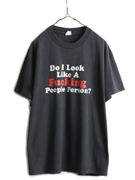 楽天市場】00s ☆ FUCK メッセージ プリント Tシャツ メンズ L / 古着 