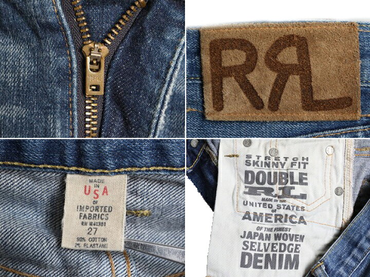 楽天市場】USA製 ビンテージ加工 □ RRL ラルフローレン スキニー 