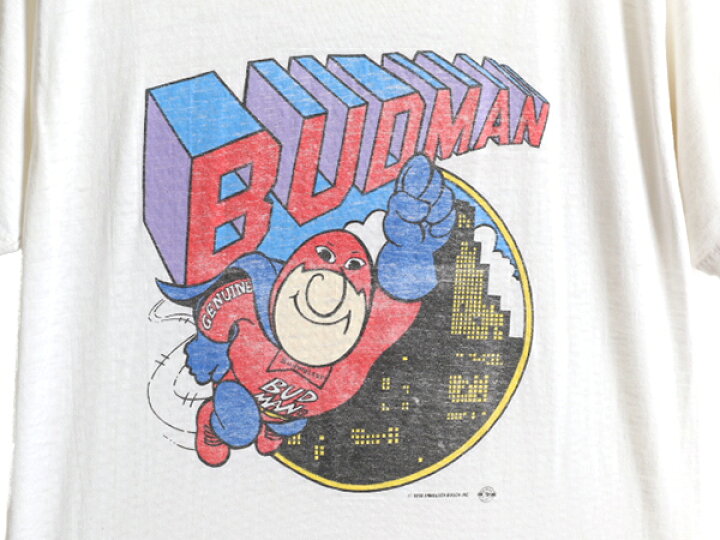 楽天市場】90s USA製 □ バドワイザー BUDMAN プリント 半袖 Tシャツ 