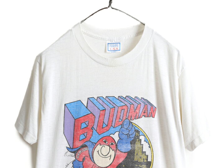 楽天市場】90s USA製 □ バドワイザー BUDMAN プリント 半袖 Tシャツ 