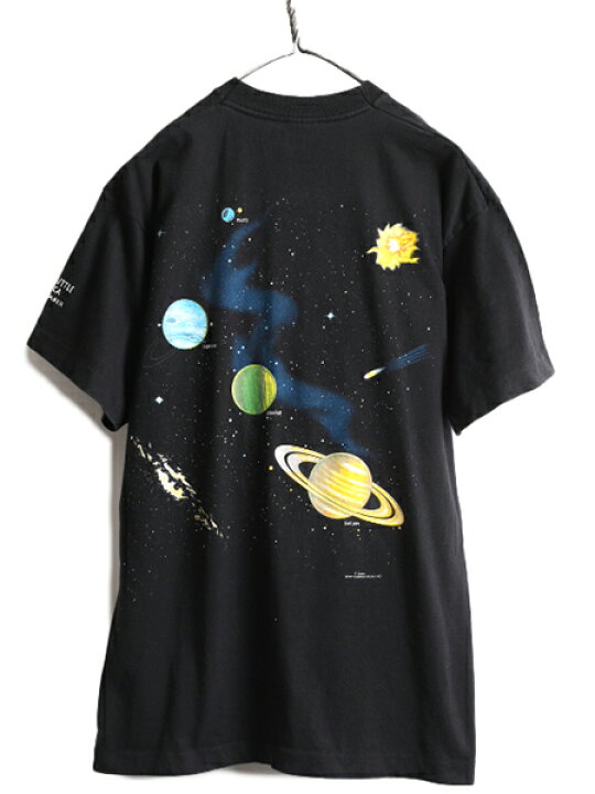 楽天市場】90s USA製 □ 宇宙 惑星 アート 3面 プリント 半袖 Tシャツ 