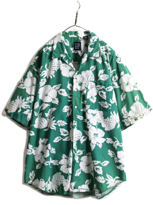 楽天市場】90s □ OLD GAP オープンカラー コットン アロハ シャツ 