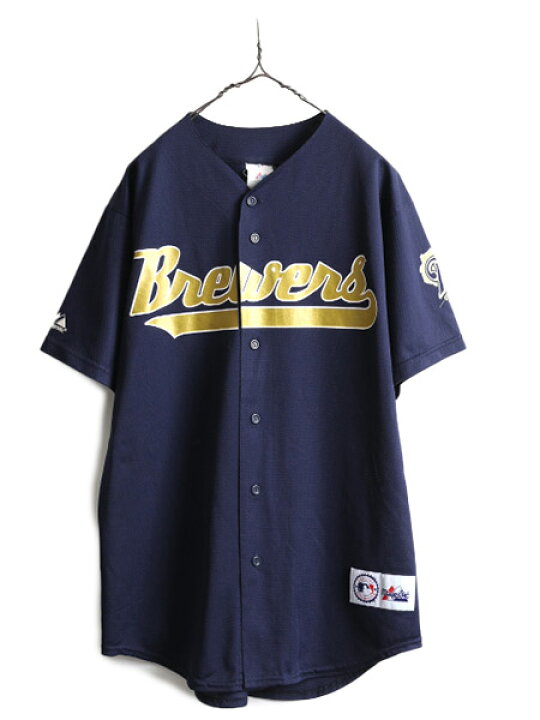 楽天市場】90s USA製 □ MLB オフィシャル Majestic ブルワーズ 半袖 