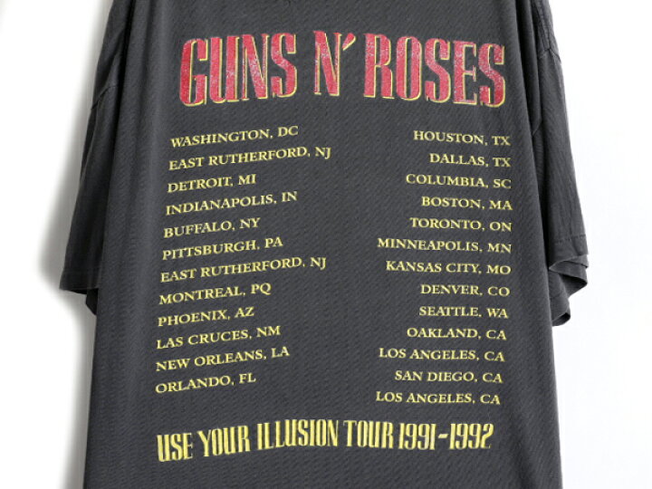 楽天市場】90s USA製 ☆ Guns N Roses ツアー 両面 プリント Tシャツ 