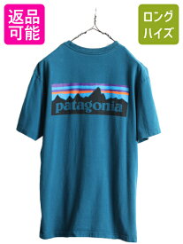 【4/25 24h限定 500円OFF&P8倍!!】 ■ パタゴニア プリント 半袖 Tシャツ メンズ S 古着 Patagonia アウトドア フィッツロイ P‐6 ボックスロゴ レギュラーフィット プリントT| 中古 半袖Tシャツ ロゴT ロゴTシャツ プリントTシャツ レスポンシビリティ ワンポイント P6 バ