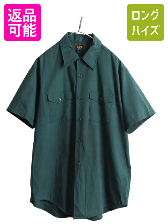 楽天市場】70s USA製 □ リー 半袖 ワーク シャツ メンズ L 程 / 70  
