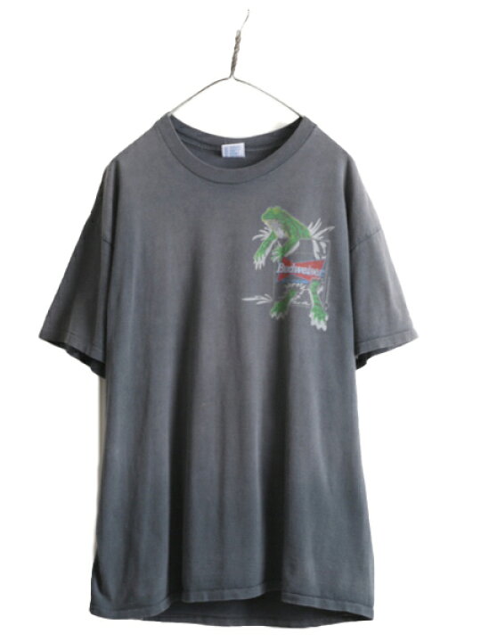 楽天市場】90s 大きいサイズ XL □ バドワイザー カエル 両面 プリント 