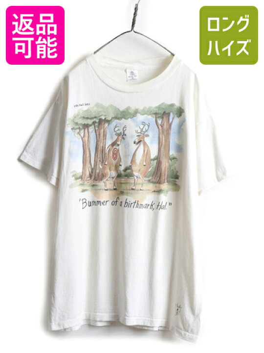 楽天市場】80s USA製 □ ジョーク イラスト プリント 半袖 Tシャツ  