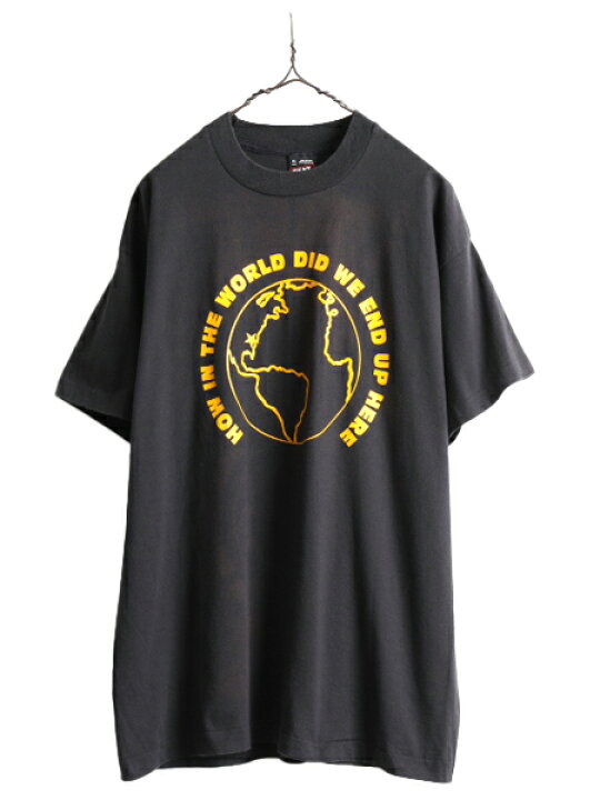 楽天市場】90s USA製 □ 地球 アート イラスト 両面 プリント Tシャツ