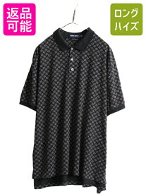 【5/25 24h限定 P8倍&400円OFF!!】 90s 大きいサイズ XXL ■ ポロ ゴルフ ラルフローレン 総柄 半袖 ポロシャツ メンズ 2XL / 古着 90年代 オールド POLO GOLF スムース 素材| 古着 中古 90's オールド ラルフ RALPH LAUREN ポロゴルフ 半袖シャツ 半袖ポロシャツ コットン