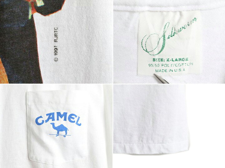 BGNF タバコ Tシャツ 80s 90s 白 RAMEL CAMEL キャメル