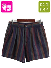 【4/25 24h限定 500円OFF&P8倍!!】 90s USA製 ■ ドッカーズ リーバイス 2タック ストライプ ショートパンツ ( メンズ 32 ) 90年代 DOCKERS LEVIS ショーツ 短パン コットン| 古着 中古 90's アメリカ製 米国製 オールド Levi's ツータック 半パン ハーフパンツ ショーパン