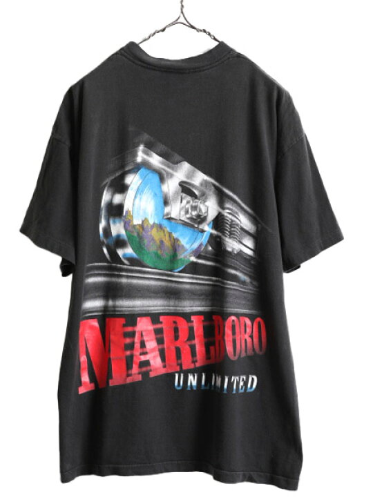 楽天市場】90s USA製 □ マルボロ 両面 プリント ポケット付き 半袖 T  