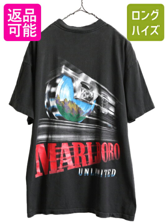 楽天市場】90s USA製 □ マルボロ 両面 プリント ポケット付き 半袖 T  