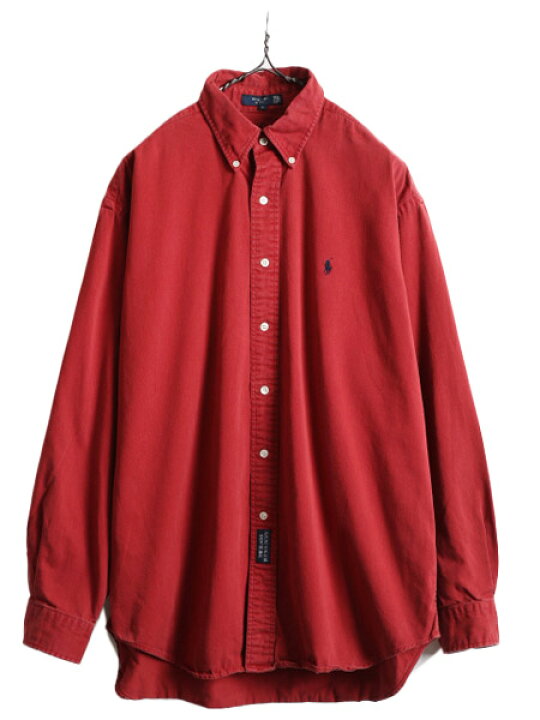 楽天市場】90s □ ラルフローレン コットン 長袖 ボタンダウン シャツ  