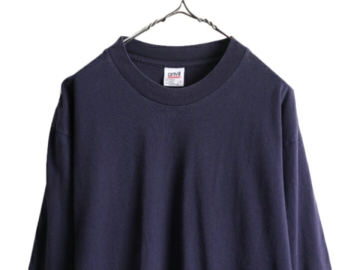 楽天市場】90s USA製 □ アンビル 無地 長袖 Tシャツ ( メンズ L ) 90  