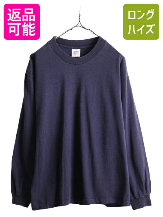 楽天市場】90s USA製 □ アンビル 無地 長袖 Tシャツ ( メンズ L ) 90 