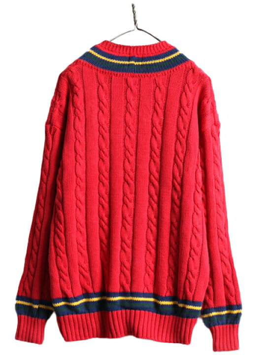 楽天市場】90s □ OLD GAP チルデン ケーブル ニット セーター メンズ 
