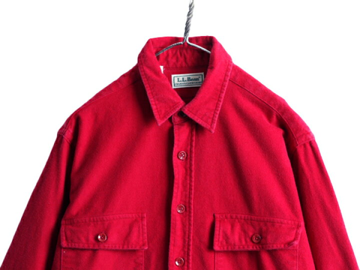 80s エルエルビーン コットン シャモア クロス シャツ メンズ M / 古着 