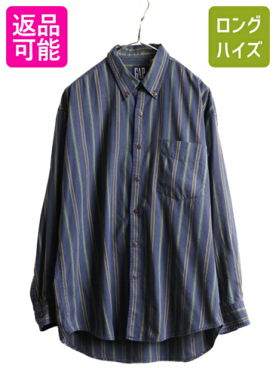 楽天市場】90s □ OLD GAP ストライプ 長袖 ボタンダウン シャツ  
